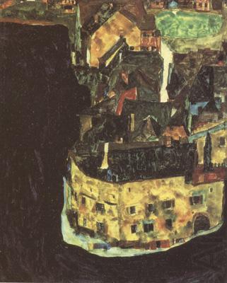 Egon Schiele City on the Blue River II (mk12) china oil painting image